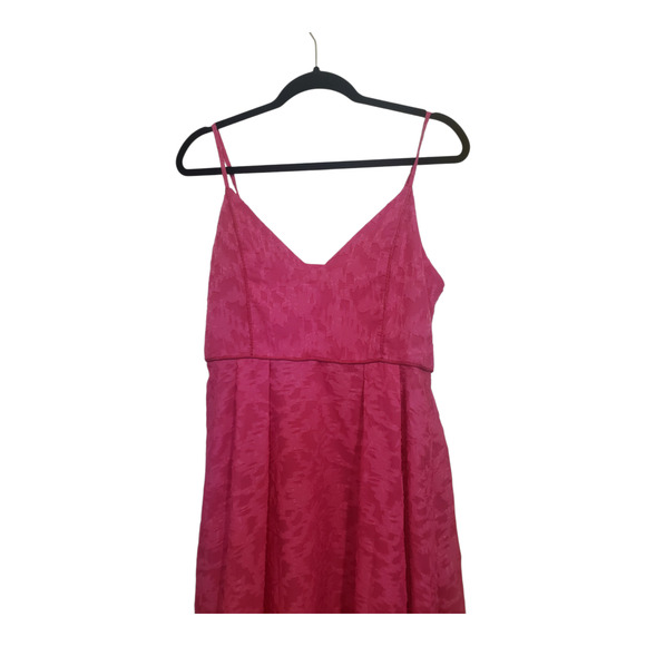 Showpo Hot Pink Spaghetti Strap Midi Length Lace Dress Size 10 - Picture 5 of 10